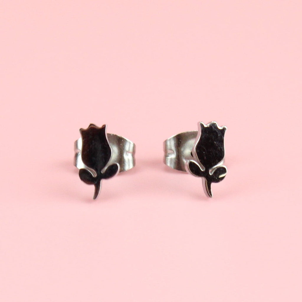 Tiny Tulip Stud Earrings