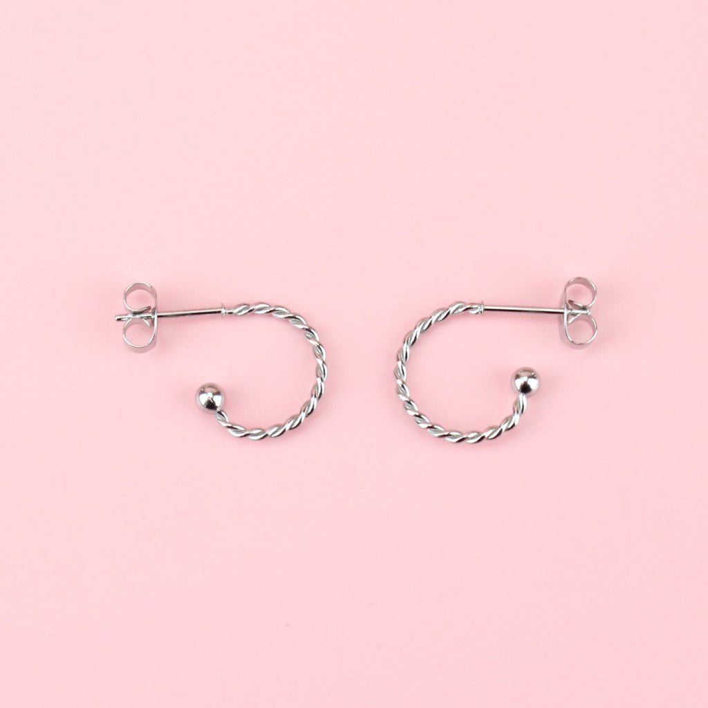 Tiny Twisted Hoop Earrings
