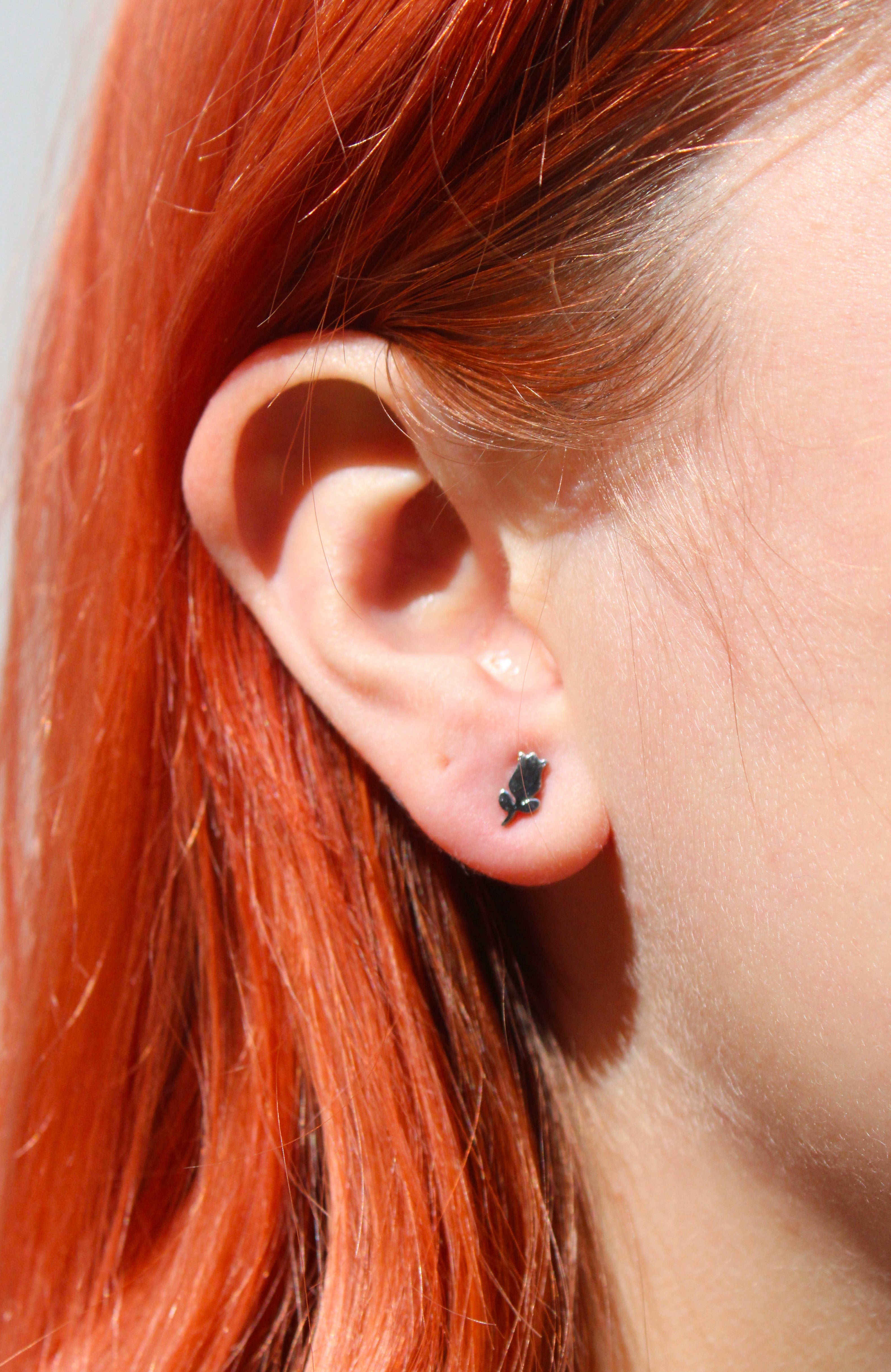 Tiny Tulip Stud Earrings