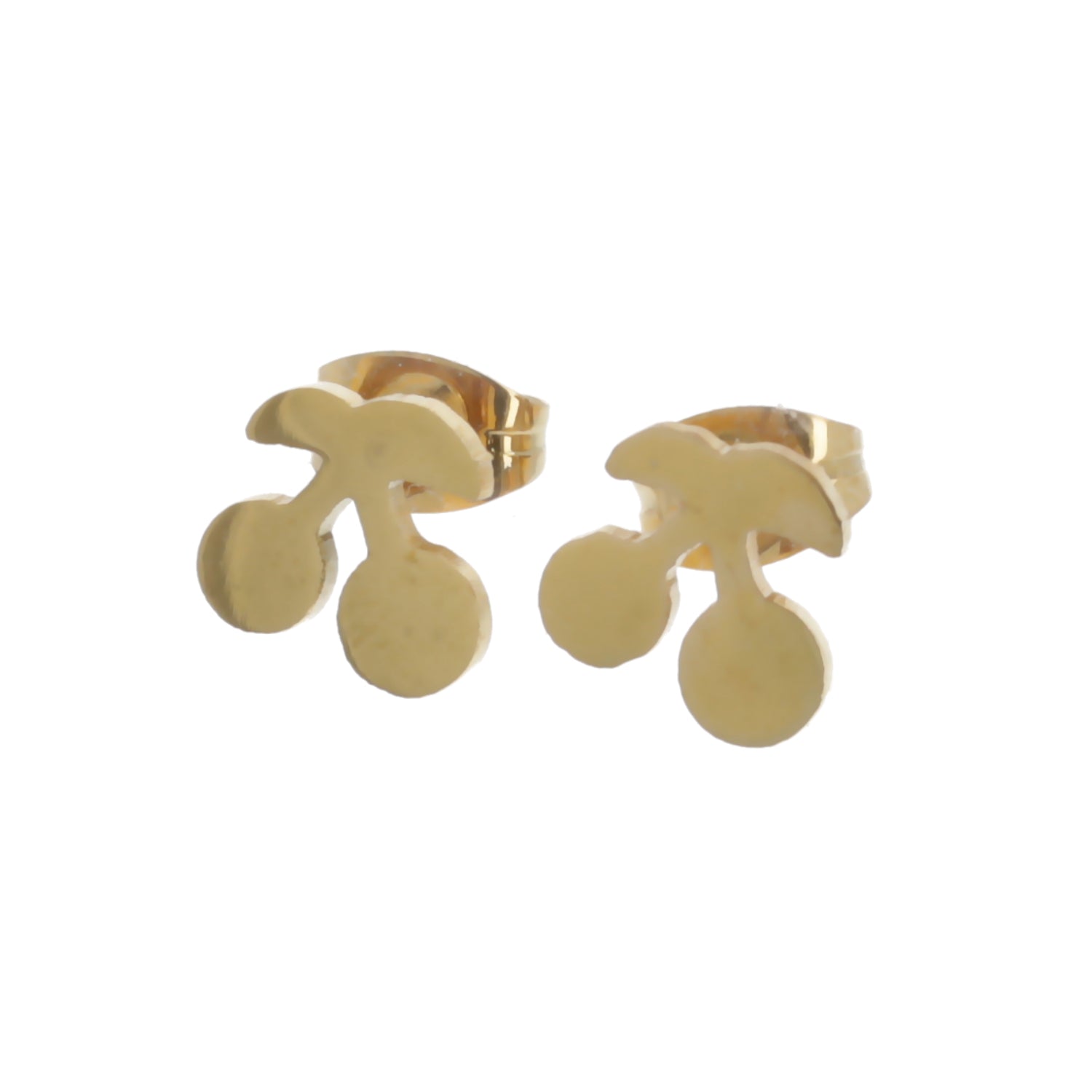 Tiny Cherry Stud Earrings (Gold Plated)