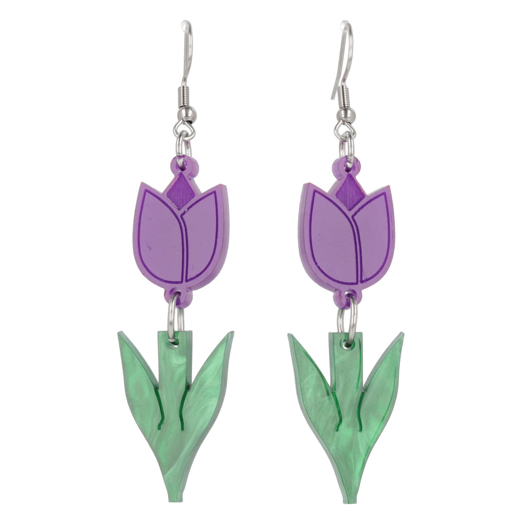 Tiptoe Through the Tulips Earrings (Purple)