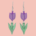 Tiptoe Through the Tulips Earrings (Purple)