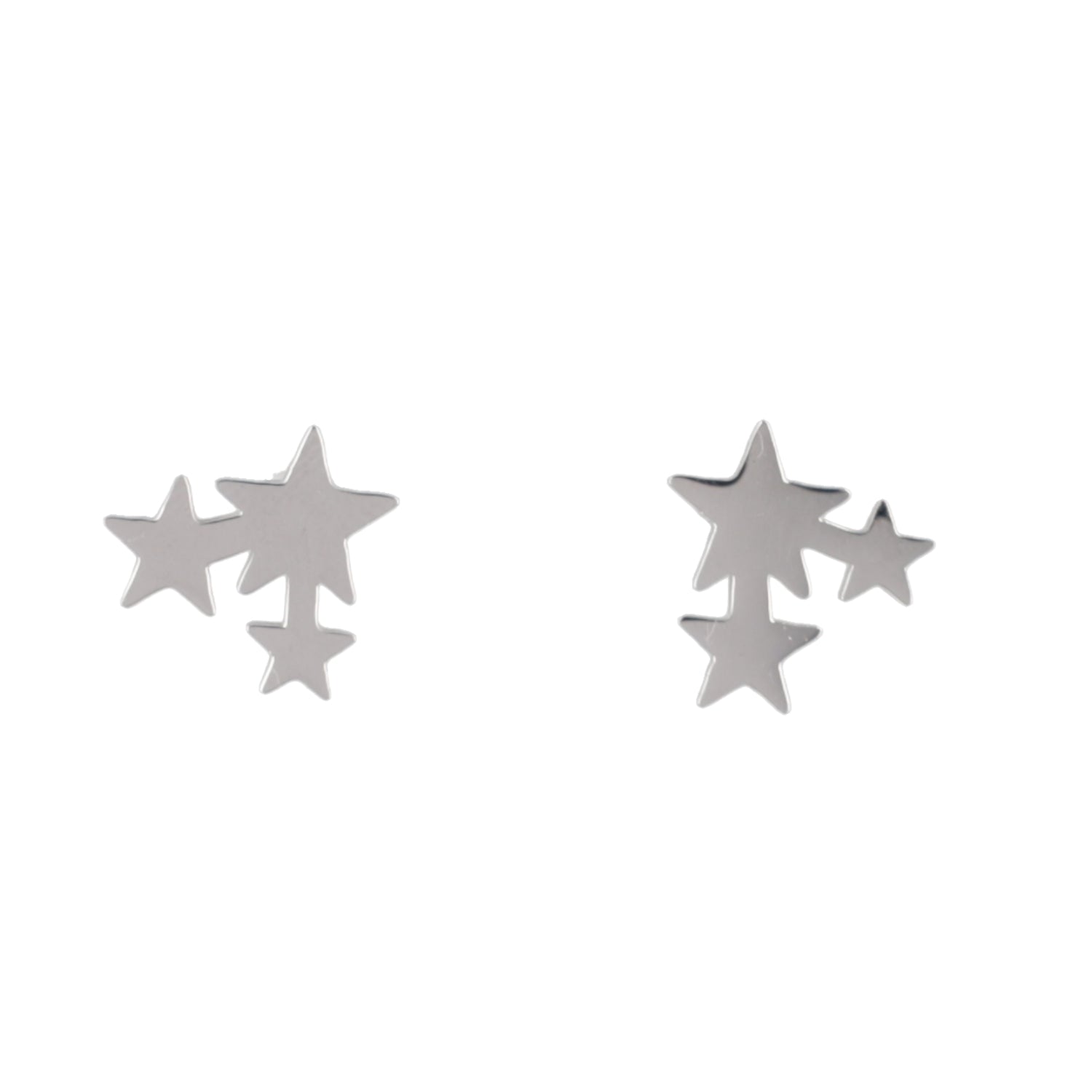 Triple Star Stud Earrings